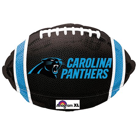 18" Carolina Panthers Football Standard Balloon - Black & Blue