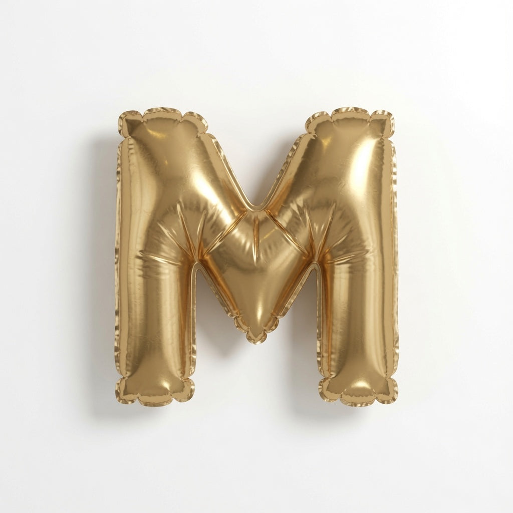 Gold Foil Letter M