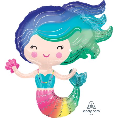 Colorful Mermaid SuperShape™ Balloon