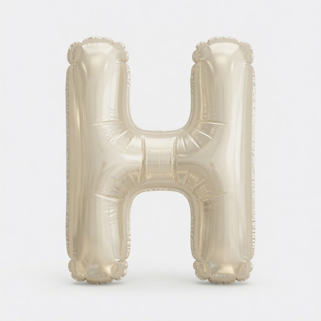 243 WHT/GLD SS BLLN LTR H