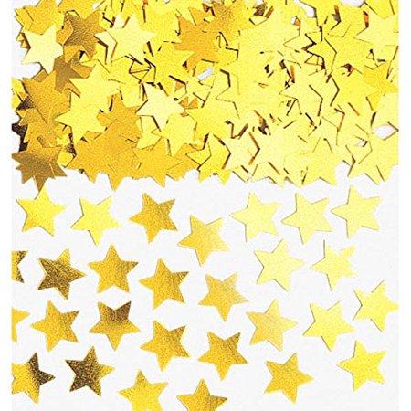 0.25 oz. Shimmering Gold Mini Stars Confetti - Gold, 1 piece 