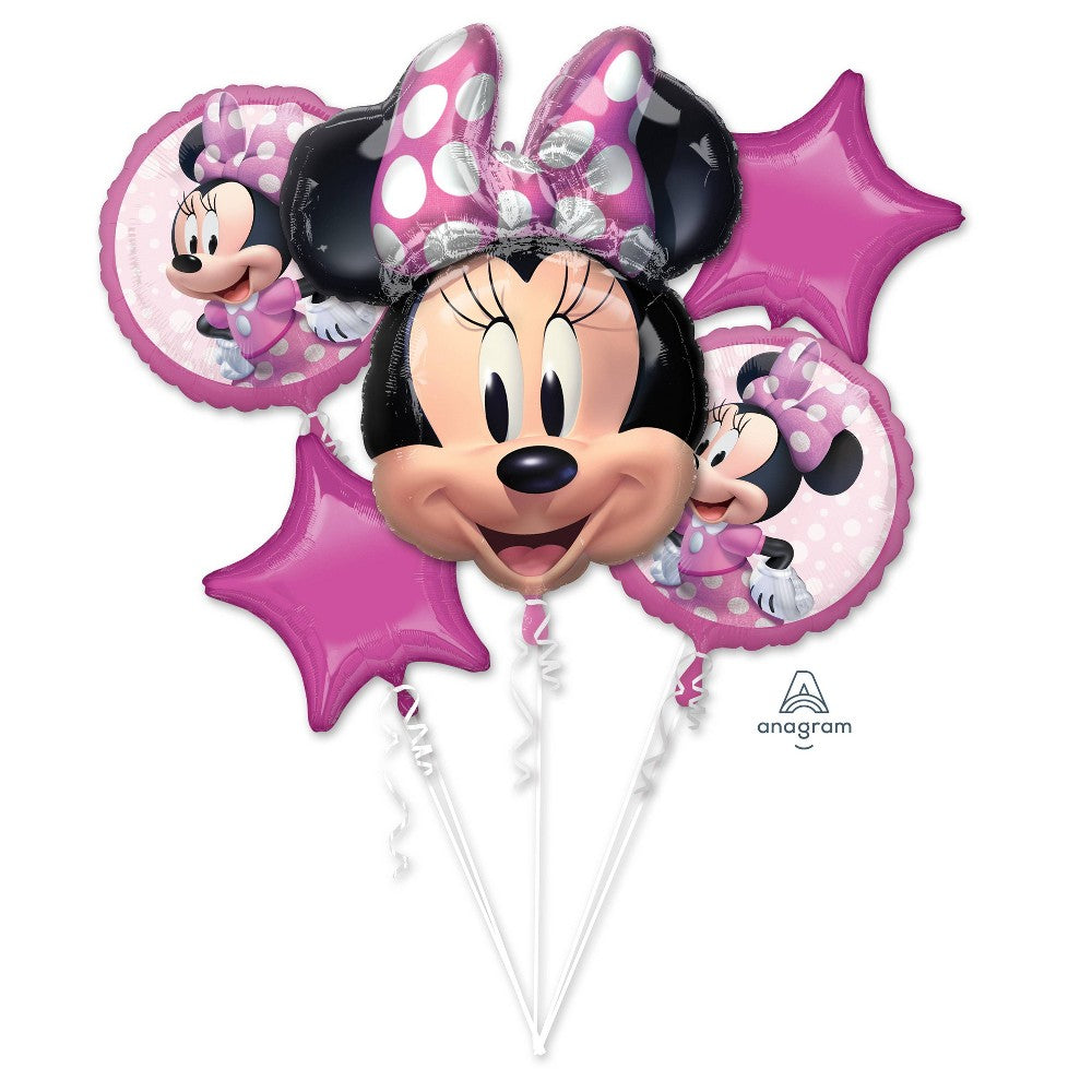 Minnie Mouse Forever Balloon Bouquet - 5 Pieces