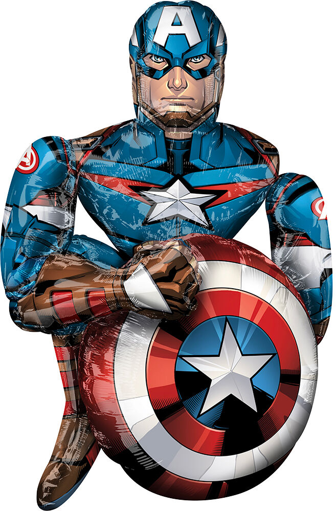 39" Avengers Captain America AirWalker® Balloon – Licensed Foil Helium Balloon