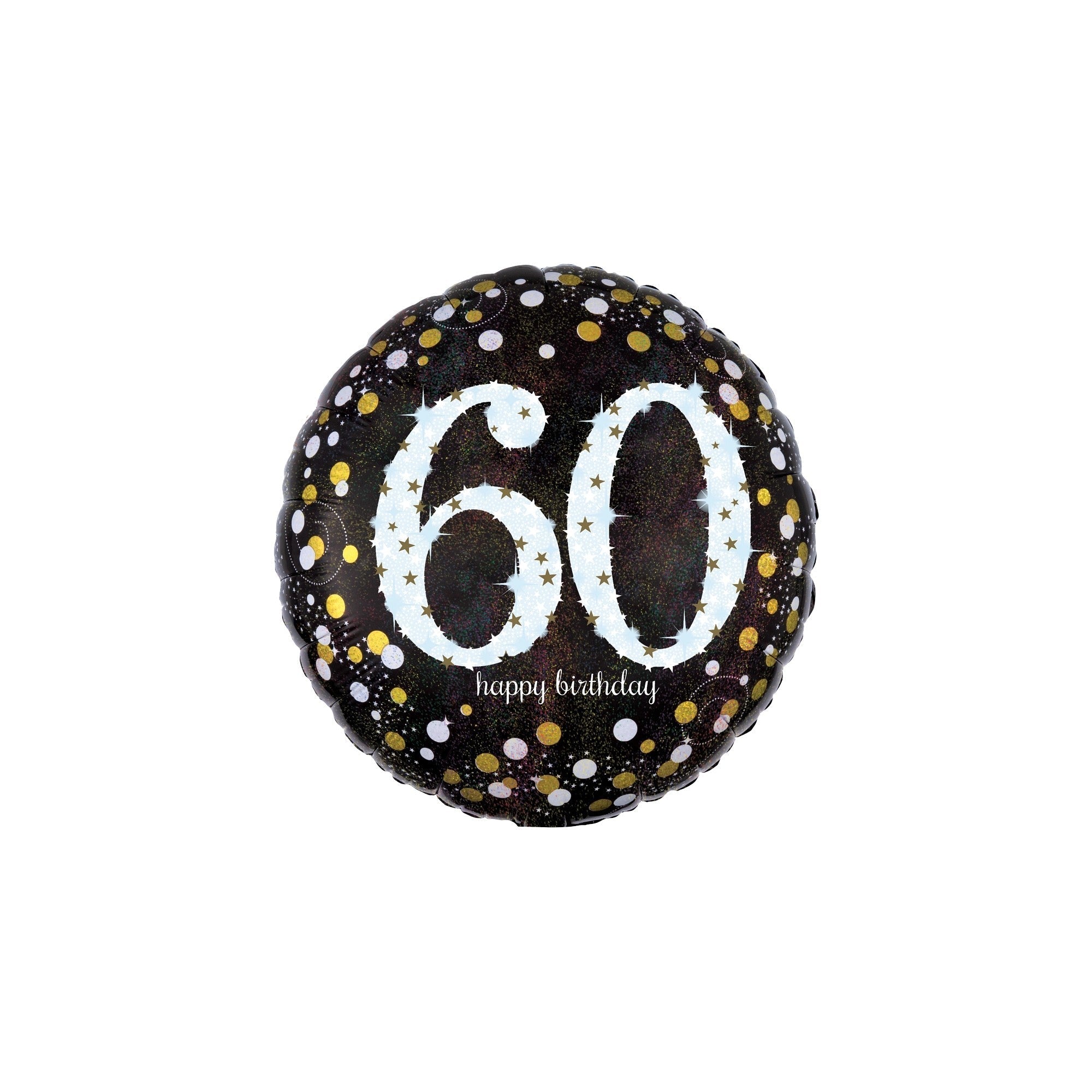 17" birthday black sparkle 60th