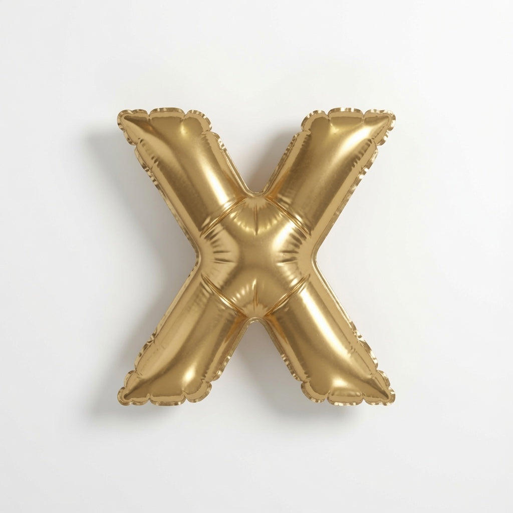 Gold Letter X