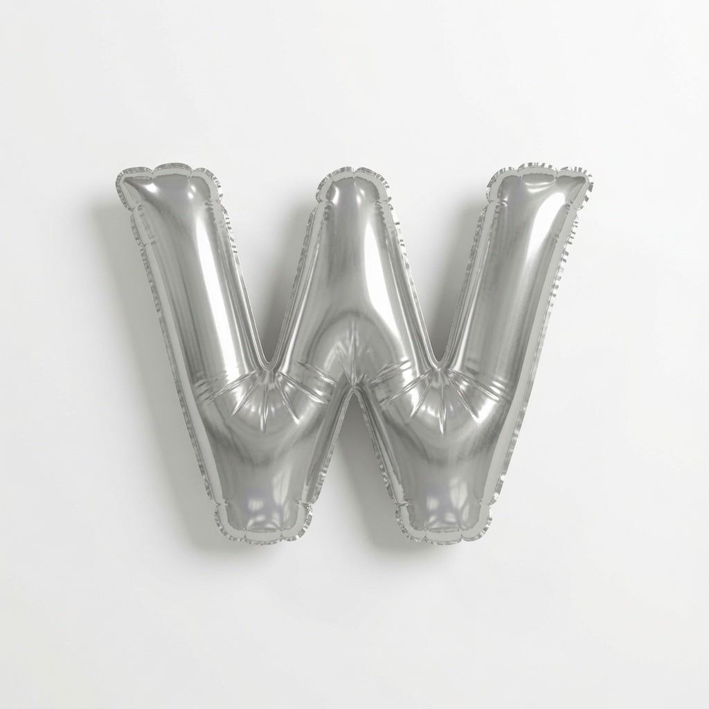 Mini Silver Letter W