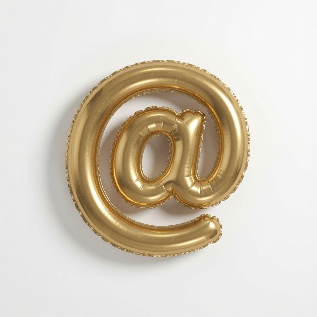 GLD BLLN A/F AT SIGN