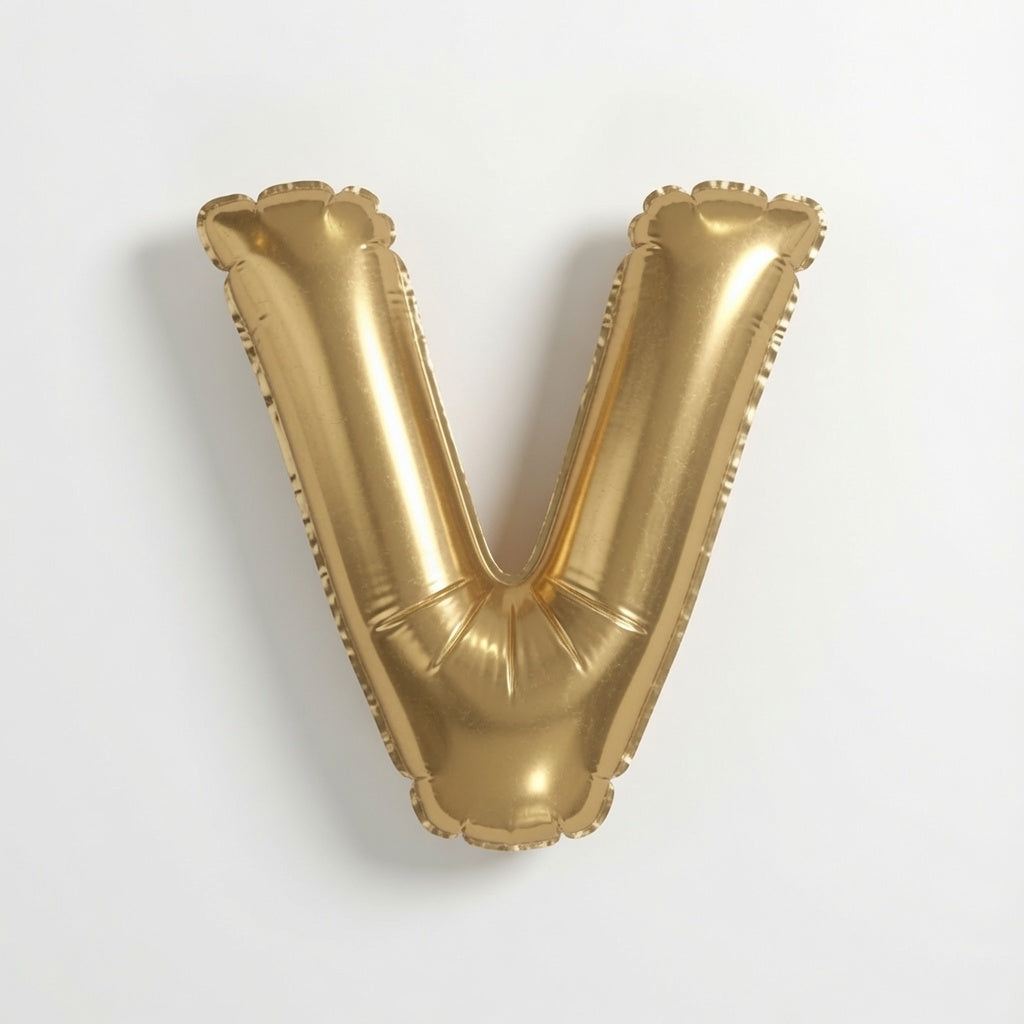 R/Gold Letter V