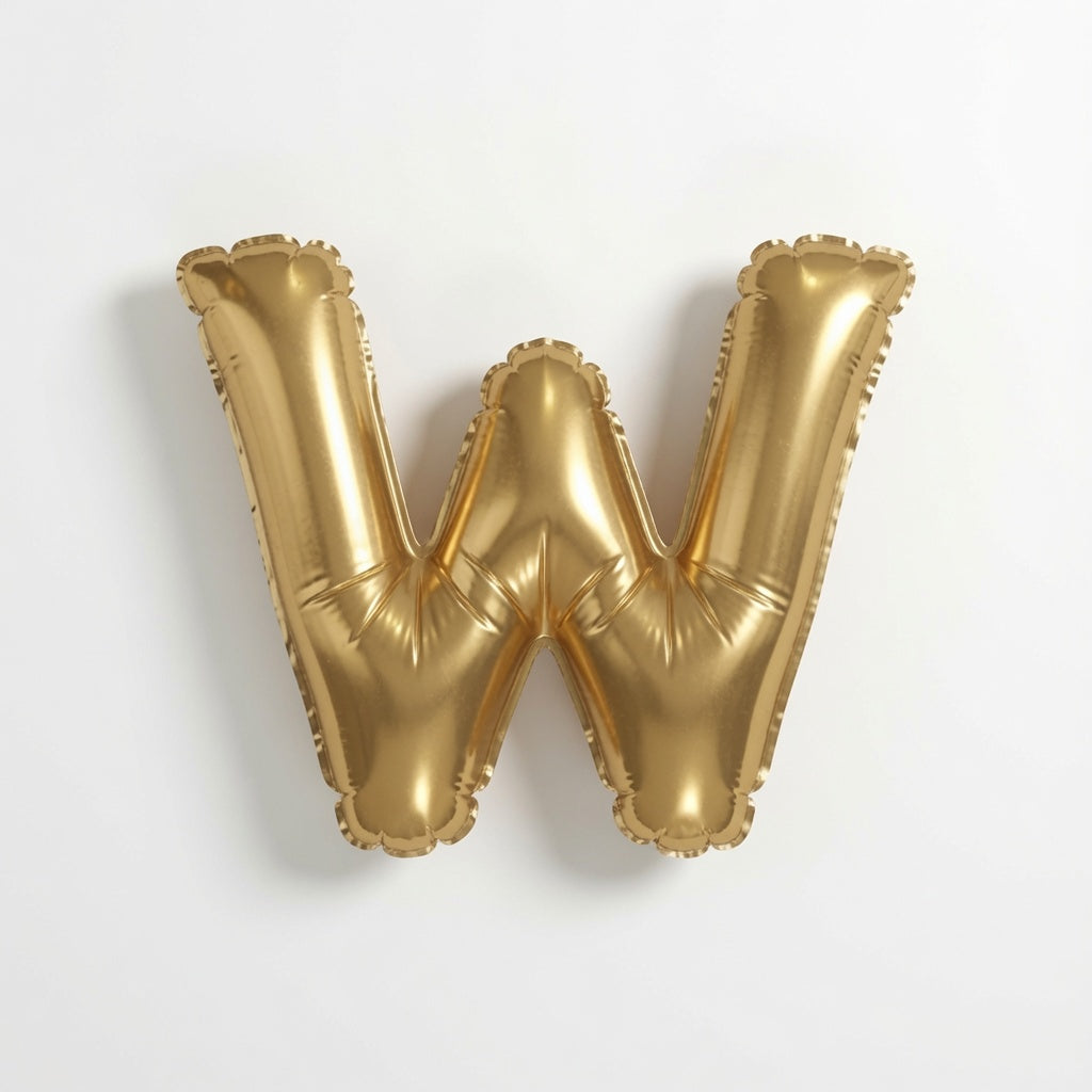 R/Gold Letter W