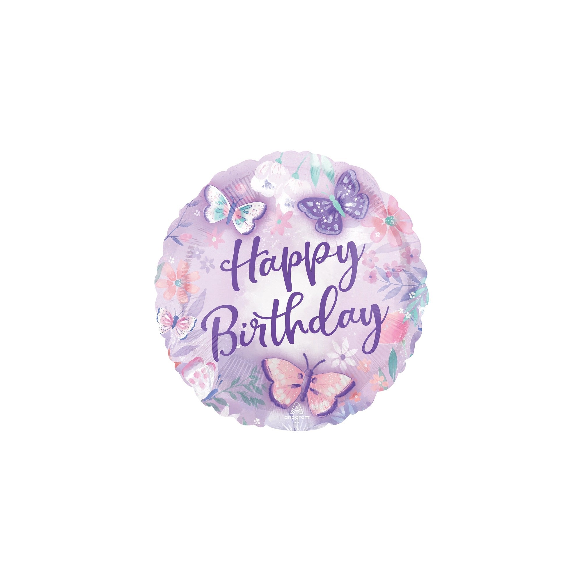 17" HB Lavender  w/Butterflies