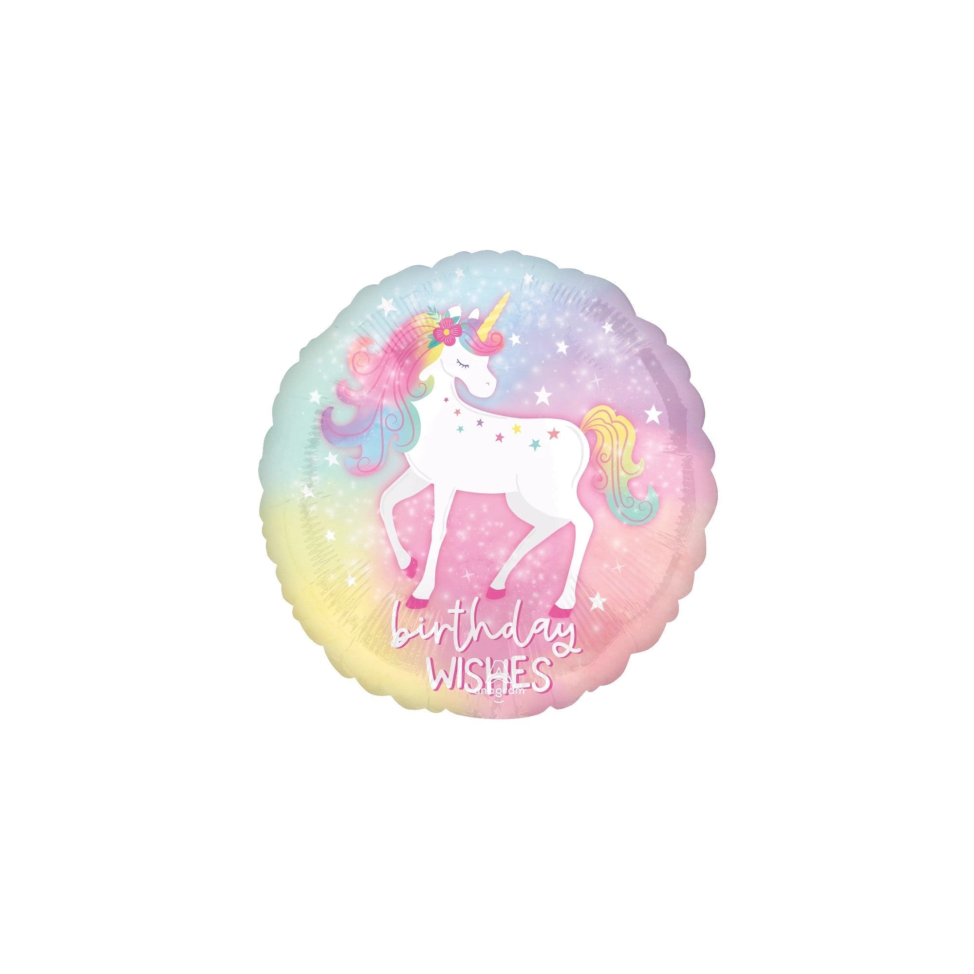 17" Unicorn Birthday Wishes