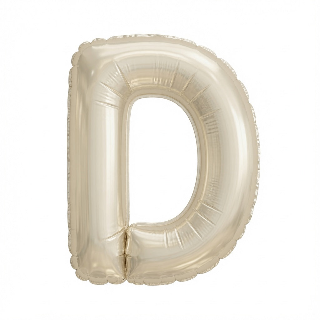MINI WHT/GLD A/F BLLN LTR D